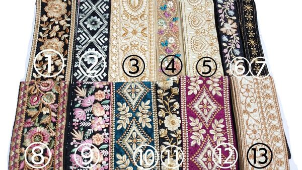 破格!選べる10本セット◆インド刺繍リボンセット