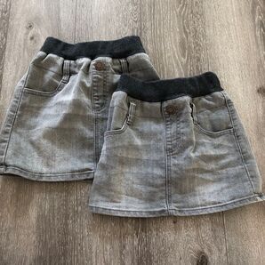 ラゲッドワークス ウォッシャブルストレッチデニムスカート2点セット