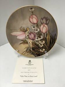 証書付き 限定版 ロイヤルウースター フラワー フェアリー 妖精 飾り皿 チューリップ No.581