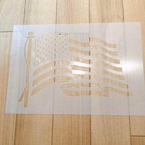 ステンシルシート ステンシル用品 星 アメリカ国旗 アメリカ地図 アメリカ国旗 ステンシル