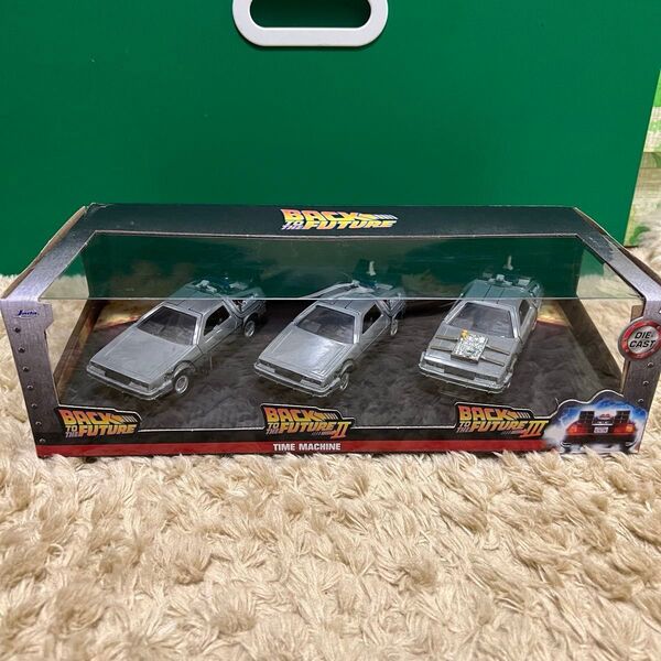 1/32 BACK TO THE FUTURE ダイキャスト ミニカー セット JADATOYS デロリアン タイムマシーン