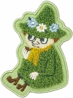 ムーミン♪サガラバッジ もこもこバッジ スナフキン サガラ刺繍 送料込み