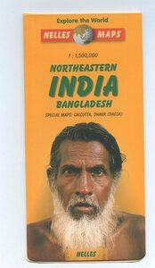 *1:1,500,000 map * NORTHEASTERN INDIA BANGLADESH India Bang latishu map distribution free shipping!