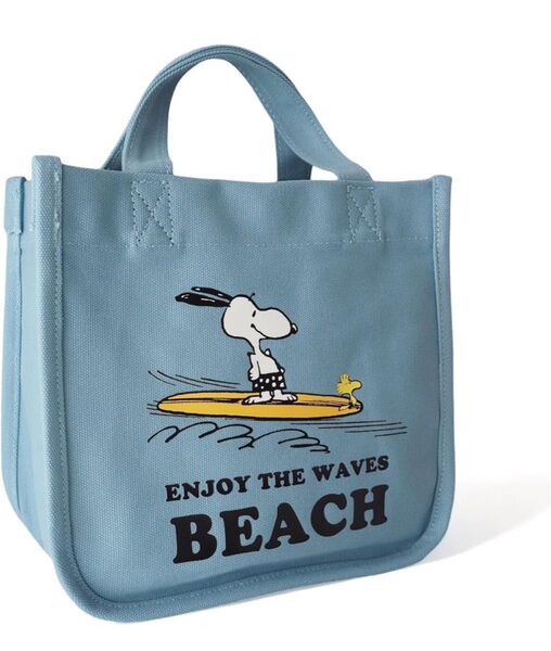 スヌーピー SNOOPY サーフィン トートバッグ PEANUTS ブルー