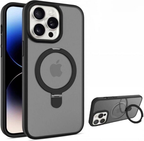 iPhone 16 Pro(6.3インチ)ケース スタンド機能 120°開閉可能 一体型 車載ホルダー対応 ワイヤレス充電