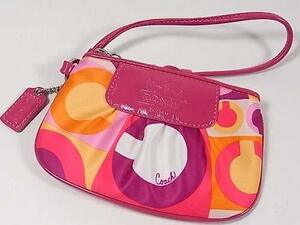 COACHコーチレディース女性用VDAYスカーフプリントリストレットポーチ(マルチカラー)42344
