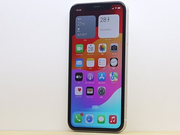 iPhone XR 64GB auモデル SIMロック解除済 内蔵電池87% MT032J/A 管151