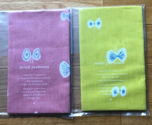 ミナペルホネン 手拭い hana hane 2点セット ②新品未開封品