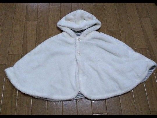 ◆秋冬ベビー 防寒 あったか 60 70 ポンチョ コート アウター