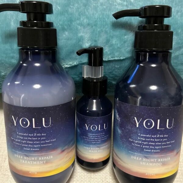 ヨル ディープナイトリペアシャンプートリートメント 本体1セット(各400)+ヘアオイル80mL