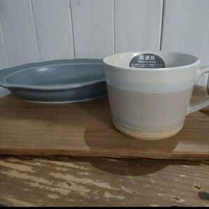未使用 美濃焼 BISQUE(ビスク) お皿 マグカップ 2点