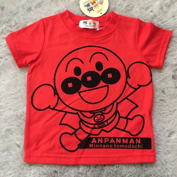 アンパンマン 半袖 Tシャツ 赤 レッド 80