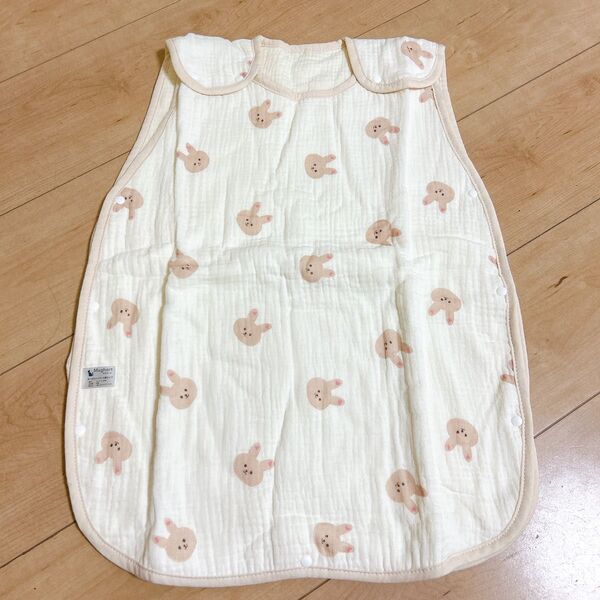 新品未使用!スリーパー イブルスリーパー 6層 コットン100% アイボリー うさぎ 赤ちゃん ベビー キッズ