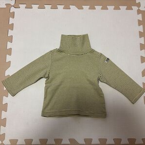 e.a.B べべ ハイネックボーダー長袖シャツ サイズ80