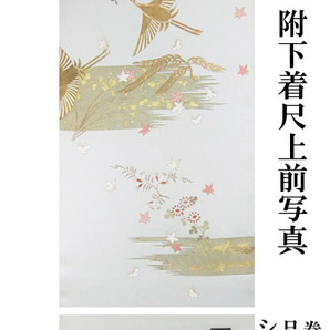 ☆創作「附下着尺」付下げ『値下げ交渉あり』(霞に天平松食い鶴模様)は、いかがですか?☆