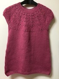  new goods hand-knitted Land! lady's tunic pink (S~M) 056