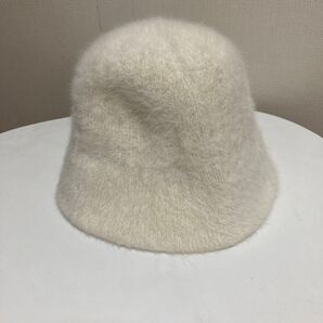 シャギーバケハ バケットハット 白 モフモフ