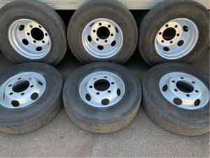 225/80R17.5 123/122 Dunlop SP688 Mix 2015 year 4 ton DMZB 17.5×6.00 135-9TC TOPY made both sides repeated painted 6ps.@ price 
