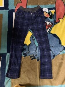 новый товар уютный и теплый рост .. брюки в клетку 130 обратная сторона ворсистый брюки мужчина