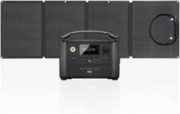 EcoFlow ポータブル電源 ソーラーパネルセット 太陽光発電セット ポータブル電源 RIVER Pro+110Wソーラーパネルセット ポータブル