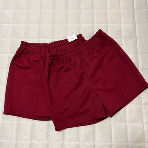 体操服ズボン ショートパンツ えんじ 150B ×2枚