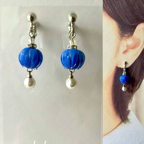 no.1411 ハンドメイド☆お花のイヤリング(ピアス)