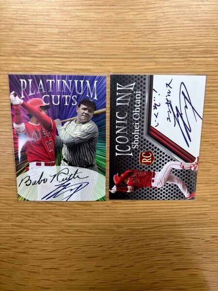 大谷翔平サインカード ベーブルース&大谷翔平サインカード