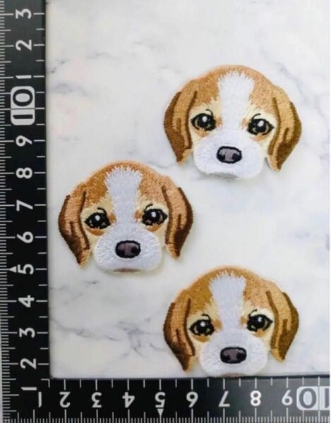 3枚入り 犬 ワンちゃん刺繍アイロンワッペンまとめ