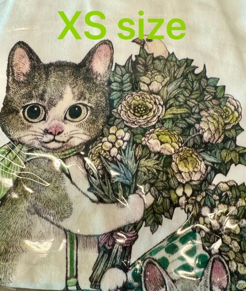 ヒグチユウコさん韓国展示(SECRET FOREST) Tシャツ ボリスくんとニャンコ XSサイズ