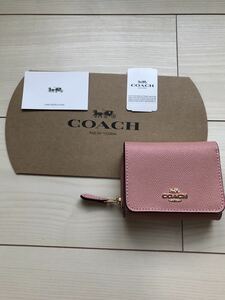 新品 コーチ COACH XGN SM TRFD WLT ピンク ミニウォレット コインケース 小銭入れ