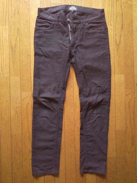 BEAMS ビームス スキニー スボン W76cm ブラック黒 無地 メンズ 中古美品