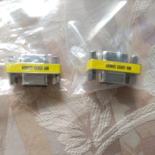 【2個セット】高密度D-subコネクタ 15pin用 変換アダプタ ミニD-sub15pin