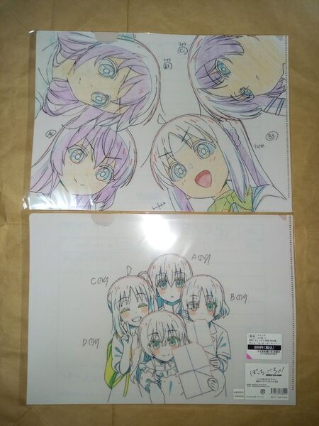 A 原画クリアファイルセット ぼっち・ざ・ろっく!展 結束バンド A4クリアファイル 後藤ひとり 喜多郁代 伊地知虹夏 山田リョウ