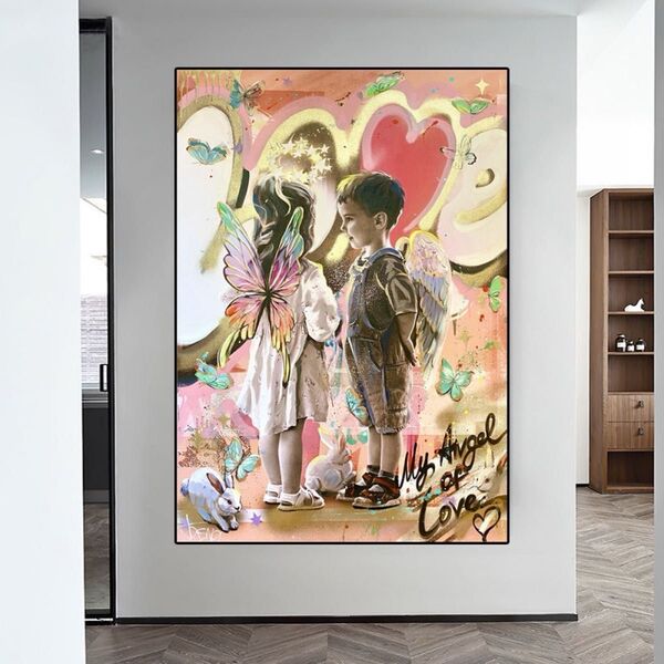 No.92☆半額祭☆キャンバスアート ブランドオマージュアート バンクシー Francfranc オシャレ インテリア絵画