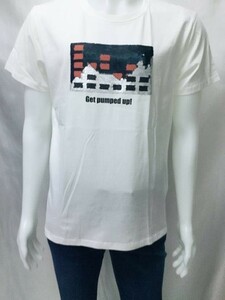 1円！メンズクルーネックTシャツ トップス tシャツ 丸首Tシャツ スパンコールリズム スパンコール飾り 白 L 00162