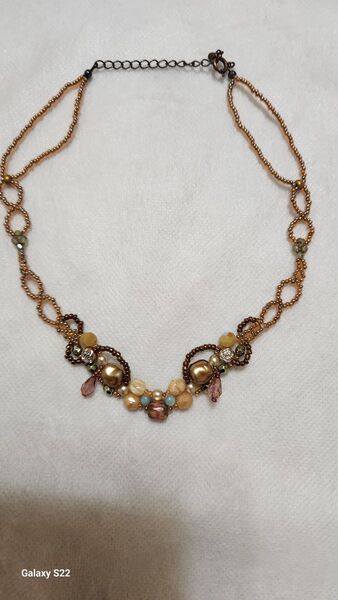 ビーズネックレス 手作り アクセサリー ネックレス