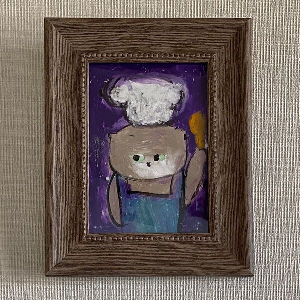 絵画。原画【可愛い猫料理人】