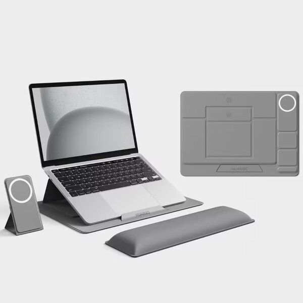 ノートパソコンスタンド ノートPC 磁気式 折りたたみ 3in1多機能マット
