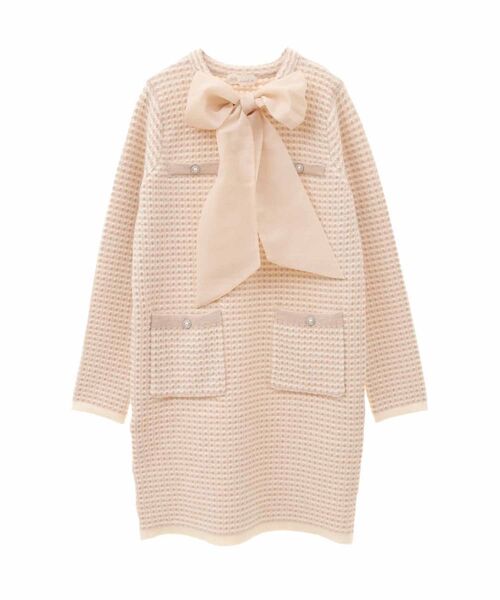 31 sons de mode ツイーディーリボンニットワンピース