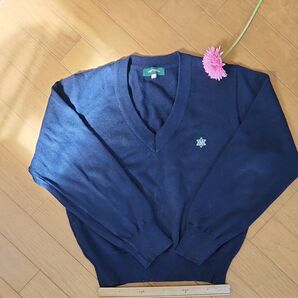 Vネック ネイビーVネック◎事務服サイズS マーク入り 制服ネイビークーポン使って下さい