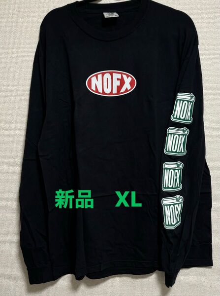 新品 NOFX Linoleumロングスリーブ XLサイズ ブラック ロンT ノーエフエックス 長袖 FAT