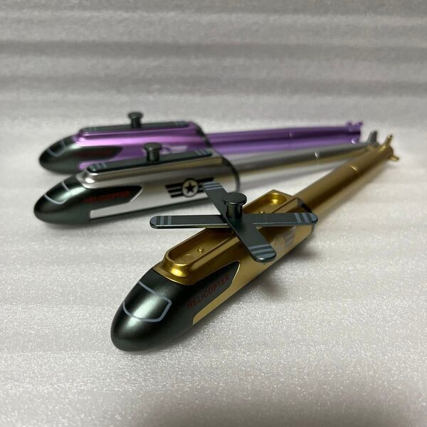 ヘリコプター ボールペン 3個セット 筆記用具 ペン