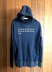 * OVER THE STRIPES * sweat Parker Star L navy over The stripe s navy blue rare star 