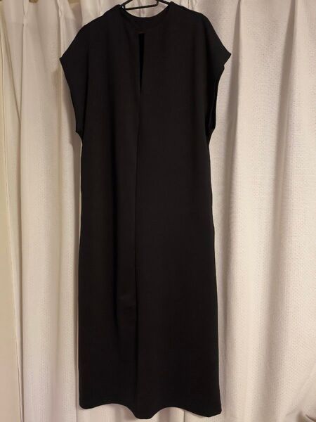 ロングワンビース 秋冬 黒