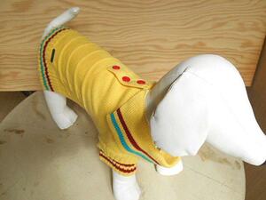 小型犬☆ポロシャツ♪ニットセーター☆Cherie　シェリー☆アンゴラ混　伸縮　M～Lくらい　身丈約27cm 胸囲約40cm