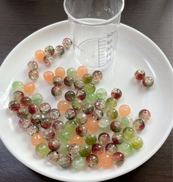 ガラスビーズ 茶色オレンジ 50ml〜 まとめ売り