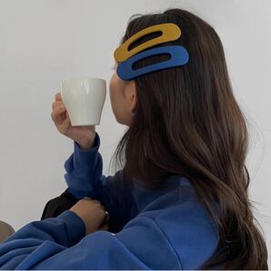 オーバル型 ヘアクリップ ヘアアクセサリー ヘアアレンジ バンスクリップ 韓国 髪留め