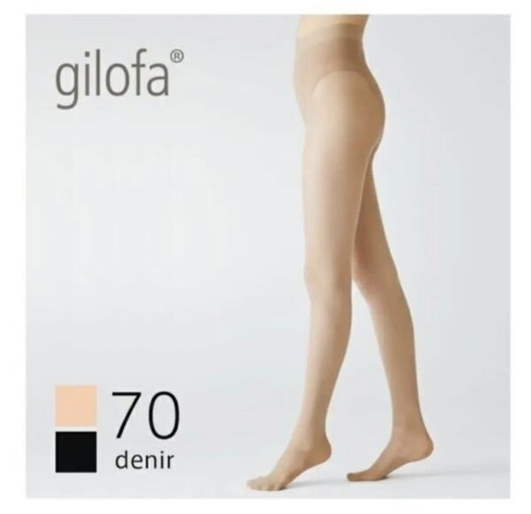 メ3655ギロファ(GILOFA) シースルーファインパンストS ベージュ70D2足22-23.5㎝総額10,340円(日本サイズM)