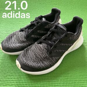 21cm adidas キッズスニーカー メッシュニットスニーカー