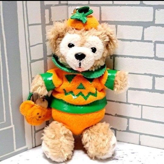 ダッフィー ぬいぐるみバッジ ハロウィン オープンマウス ディズニーランド ぬいば 平成レトロ